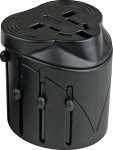 Electraline 70014 Austraalia reisiadapter - kohandatud Ameerika Aafrika Euroopa pistikutele puhkuste jaoks kogu maailmas - katab rohkem kui 150 riiki mustalt