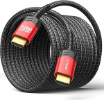 8K HDMI kaabel 7,5 meetrit, JSAUX HDMI 2.1 kaabel High Speed Ethernet 48Gbps 8K @ 60Hz, 4K @ 120Hz, UHD HDR 10+, eARC, Dolby Vision, 3D, VRR, &uuml;hildub PS4 Pro, PS5, 8K m&auml;ngimine, TV