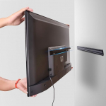 Statiivita teleri seinakinnitus 13-55-tollistele teleritele, teleri seinakinnitus ilma poltideta, Max VESA 400 x 400 mm, kuni 100 naela, universaalne sobiv enamikule LED/LCD/Flat & k&otilde;veratele monitoridele