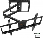 WHYFONE TV Wall Mount Swivelling for 32-75 Inch TVs, TV Wall Mount Tiltable Full Motion TV Bracket with 838 mm Long Articulated Arm for Flat and Curved TV up to 45 kg Max. VESA 600 x 400 mm