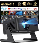 KEPEAK nutiprojektor, mini projektor Android, Full HD 1080P, automaatne fookus / trapetsikorrektsioon, 180&deg; p&ouml;&ouml;ratav / automaatne klahvistik / WiFi 6 / Bluetooth 5.0, projektor 4K kodukino mobiiltelefonile, kontorile