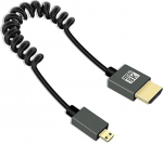 YANBORONSN 8K Micro HDMI kuni HDMI spiraalkaabel 2.2 ft, Spring Spiral HDMI kuni Micro HDMI kaabel, l&uuml;hike kaabel 2.1 8K @ 60Hz 48Gbps kaamera/kaameraker/HDTV/tahvelarvuti (tavaline)