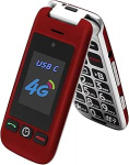 artfone G6 4G Senior mobiiltelefon Kokkupandav mobiiltelefon ilma lepinguta, suured nupud, mobiiltelefon, SOS h&auml;daabik&otilde;ne nupp, laadimisjaam, k&otilde;lar, Quick Force, mobiiltelefon eakatele, USB-C
