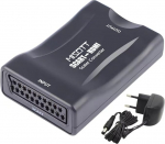 MISOTT Scart HDMI konverteri adapter koos alalisvoolu toiteallikaga