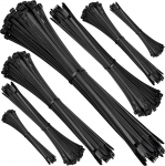 ISOLATECH kaablisidemed must UV-kindel suur v&auml;ike pikk lame komplekt 650 tk iga 100 tk: 100 x 2,5 mm, 150 mm x 2,5 mm, 200 mm x 3,6 mm, 250 mm x 3,6 mm, 300 mm x 3,6 mm, 370 mm x 4,8 mm + 50 tk.