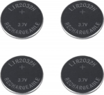 Girafus 4 x LIR2032 laetav aku LIR 2032 n&ouml;&ouml;pelement 3,7 V 70 mAh CR2032 aku Laetav n&ouml;&ouml;pelementide aku Logitech K750 v&otilde;tme aku autov&otilde;tme puldi jaoks Asendab CR 2032.