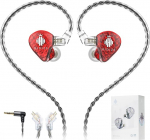 Hidizs MS1-Galaxy High Performance HiFi In-Ear Monitor IEM Wired k&otilde;rvaklapid d&uuml;naamiliste Dual Magnetic Circuit Drivers Over-Ear k&otilde;rvaklapid, punane (ilma MIC)