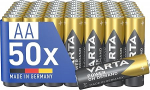 VARTA AA patareid, Power on Demand, Alkaline, 1,5 V, hoiupakk, nutikas, paindlik, v&otilde;imas, ideaalne arvutitarvikutele, nutikodusseadmetele, valmistatud Saksamaal, 50 kaupa