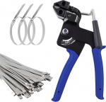 150 tk 3 x 210 mm roostevabast terasest kaablisidemed ja kaablisideme tangid, metallist kaablisideme p&uuml;stol, kaablisideme tangid, metallist kaablisideme t&ouml;&ouml;riist, kaablisideme p&uuml;stol pinguldamiseks ja l&otilde;ikamiseks