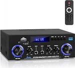 AK50 HiFi-v&otilde;imendi koos Bluetooth RMS 60WX2 Stereo Audio v&otilde;imendi vastuv&otilde;tja 2.0 kanaliga Max 400W v&auml;ljund Mini v&otilde;imendi k&otilde;lariv&otilde;imendi v&otilde;imendi w / FM raadio, Echo, mikrofon, USB, SD sisend koju