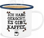 Email Tinamug - avaldus - Ich habe gekocht. Es gibt Kaffee - Kohvis&otilde;prade kohvijumalate kingitus - 300 ml - Valge sinine - Lausung Happy New Year Cooked New Year