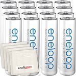 Kraftmax Panasonic Eneloop AA / Mignon patareid - uusima p&otilde;lvkonna k&otilde;rgtehnoloogilised akud Kraftmax V5 akukarpides, 16 &uuml;ksikakut sisaldav pakend.