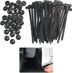 Kabelbinder-Schnalle, Nylon, Universal-Kabelbinderschnalle, robust, selbstsichernd, schwarz, Kabelbinder-Clips f&uuml;r Auto, t&auml;gliche Reparatur, Sto&szlig;stangenhalter, Auto-Niet-Verschl&uuml;sse, 100 St&uuml;ck