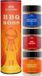 Hallingers BBQ Boss - 3-osaline BBQ kinkekomplekt K&auml;sitsi valmistatud, 3 v&uuml;rtsi kogu maailmast (komplekt) - kingiideed j&otilde;ulud ja kingitused advendikalender s&uuml;nnip&auml;ev &otilde;nnitlused aastap&auml;ev s&otilde;pruskond