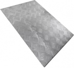 Alumiinium-Riffelblech, Alumiinium ruuduline plaat 1060 sulam libisemisvastane protektor 4mm mitu suurust (100x500mm)