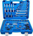 BGS 2299 H&otilde;bedane/sinine muhvikomplekt, 1/4 "tolli-3/8 "tolli 92-osaline komplekt