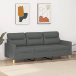 LAPOOH 3 Seater Sofa Dark Grey 180 cm Fabric, Sofas & Couches, Sofa Living Room, Sofa for Teenager's Room, Relax Sofa, Sofa for Bedroom, Upholstered Sofa 359244