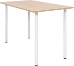 VidaXL Table de salle &agrave; manger 120x60x73 cm Ch&ecirc;ne et blanc