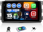 4+128G Android 15 CAMECHO 9 Zoll Autoradio f&uuml;r Mercedes Benz Smart Fortwo W451 2005-2010, Benz Navi Radio Bluetooth mit GPS WiFi Wireless Carplay Android Auto RDS FM Mirror Link +R&uuml;ckfahrkamera
