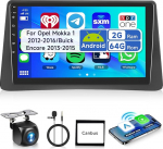 2G & 64G 9-tolline Android autoraadio Opel Mokka 1 2012-2016 / Buick Encore 2013-2015 koos Carplay Android Car Wireless, puuteekraaniga Bluetooth HiFi/RDS/FM raadio, WiFi Navi/AHD tagurduskaameraga