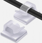 110 gro&szlig;e Kabel-Clips, l&auml;bipaistev, selbstklebend, Kabel-Management, klebrige Kabelf&uuml;hrung, f&uuml;r den Au&szlig;enbereich, stark f&uuml;r Wand, Schreibtisch, Weihnachts-Lichterkette, TV, PC, Ethernet
