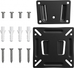 Universaalne teleri seinakinnitus, ultra &otilde;huke asendusjalgade klamber, mille maksimaalne koormus on 35LB, fikseeritud monitori seinakinnitus Max VESA 100x100mm 10-27-tollise LED/LCD/OLED/Plasma jaoks