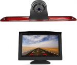 HD 720p Kolmas katusepidurikaamera piduritulede kaamera piduritulede parkimiskaamera + 5-tolline monitor Transporterile / Mercedesile / Benzile / Sprinter 1500 2500 3500 W906 / Crafterile 2006