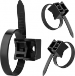 100 x mustad sadulakinnitusega kaablisidemed 7,5 x 180mm vastupidav ja mitmek&uuml;lgne kaablijuhtimise lahendus