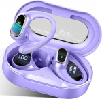 Bluetooth k&otilde;rvaklapid, traadita Bluetooth 5.4 Sport Deep Bass, k&otilde;rvaklapid 4 ENC m&uuml;ravastase mikrofoniga, 50 tundi m&auml;nguaega, IP7 veekindlad k&otilde;rvaklapid, LED-ekraaniga