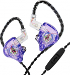 Yinyoo KBEAR Storm IEM In-Ear Monitor k&otilde;rvaklapid, Audiophile k&otilde;rvaklapid, juhtmega HiFi Bass 1DD juhiga muusikutele, isolatsioonik&otilde;rvaklapid lauljale (lilla, mikrofoniga)