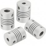 hankekaart Flexible Kupplungen, 4 mm kuni 6,35 mm, Gelenkverbinder aus Aluminiumlegierung, flexible Wellenkupplungen, Motorkupplung f&uuml;r 3D-Drucker, CNC-Maschine, Motorf&uuml;hrung, DIY-Encoder D15 x L 20