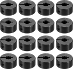 QUARKZMAN 16 Pieces Single Split Wave Collar 3/16" Bore One Piece Clamp Collar, 5/8" Outside Diameter, 5/16" Thickness, Black Oxide Steel Set Screw Collar Clamp