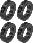 QUARKZMAN Pack of 4 Single Gap Clamping Ring Shaft 1-3/4" Bore One-piece Clamping Ring, 2-3/4" Outer Diameter, 11/16" Thickness, 45 Steel Axle Clamping Ring, Screw Style