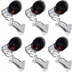tempo di saldi 6 x Fake Outdoor Security Cameras with Infrared Flashing Light