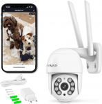 Overmax Camspot 4 v&auml;livalvekaamera, Wi-Fi, kahesuunaline side, vihma- ja p&auml;ikesekindel, vedel pilt, 2.5K resolutsioon, objekti j&auml;lgimine, v&auml;rviline &ouml;ine režiim (CAMSPOT 4.0 PTZ)