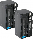 2 x SK aku Sony NP-F750 | 4400 mAh - aku NP-F550 NP-F730 NP-F960 NP-F970 NP-F980 NP-F990 // V&auml;lklambid videovalgustid v&auml;lkmonitorid
