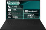 LG gram 15 15Z80T-G.AU88G (15,6-tolline) IPS s&uuml;learvuti, AMD Ryzen AI 7 350, 32 GB RAM, 1 TB SSD, AMD Radeon 860M, Feather Light (1,290 kg), 72 Wh, Thunderbolt 4, mustanahaline