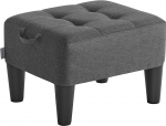 SONGMICS Ottomani jalatool, linase v&auml;limusega kangast iste paksude padjadega, 150kg kandev&otilde;ime, elutuppa, magamistuppa, esikusse, kiltkivi hall ja tindimust LOM502G02