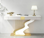 Moderne Konsole Mit Schubladen, Schmale Lange Rechteckige Sofatische, Schieferplatte, Luxuri&ouml;ser Eingang, Kohlenstoffstahlbasis, Dekorativ(Gold A,120x35x92cm)