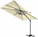 Gardissimo Cannes Cannes Cantilever p&auml;ikesevarju koos statiiviga, 300 x 200 cm, naturaalne, pikk k&uuml;lg ees, UV-kaitsega 50+, v&auml;nt, 360 kraadi p&ouml;&ouml;ramine, ristk&uuml;likukujuline, v&auml;nt, turuvari, par