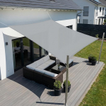 SUNNY GUARD Veekindel ristk&uuml;likukujuline markiis, 3 x 4 m, p&auml;ikesekaitse, ilmastikukaitse, varikatus, UV-kaitse r&otilde;dule, terrassile, aeda, &otilde;ue, helehall