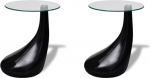vidaXL kohvilaud Lounge Tear Design klaasist k&uuml;ljelaud 1.