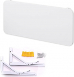 60cm x 30cm valge seinale paigaldatav kokkupandav laud koos klambritega v&auml;ikestesse ruumidesse