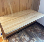 Raskekaaluline seinale paigaldatav kokkupandav laud metallist klambriga, kokkupandav puidust riiul aeda, k&ouml;&ouml;ki, r&otilde;dule, arvutilauale / t&ouml;&ouml;lauale, mitmeotstarbeline, ruumi s&auml;&auml;stev, 40 x 25 cm (L x S x L), 16 x 10 cm.