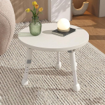 Moderner runder Klapptisch mit verstellbarer H&ouml;he (30 x 36 cm) f&uuml;r kleine R&auml;ume, ideal f&uuml;r Arbeitszimmer, Esszimmer und kompakte Wohnzimmer (50 cm)