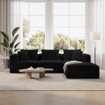 Novilla Modular Corner Diivan, kaasaegne Cloud Corner Diivan Smarts Coil Support, pehmendusega diivan elutuppa, korterisse, magamistuppa, ei vaja kokkupanekut (3 istekohta + 1 v&auml;ljaheide)