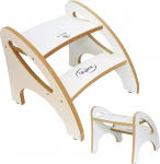 Skyline Step Stool for Kids, Step Stool, Kids Stool with 2 Steps, libisemisvastase matiga ja k&auml;epidemega, multifunktsionaalne vannituppa, k&ouml;&ouml;ki, lasteaeda (valge)