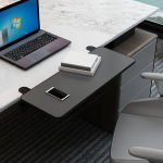 Ergonomische Schreibtischverl&auml;ngerung, faltbare Tastaturablage, einfache Installation, B&uuml;ro-Erweiterung, Schreibtisch-Organizer, verstellbarer Arbeitsplatz, platzsparende Schreibtischbefestigung