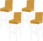 PiccoCasa komplekt 4 Baaritooli katted elastse alusega, Stretch & eemaldatavad s&ouml;&ouml;gitooli katted Pub Counter jaoks - Spandex k&otilde;rgus k&uuml;ljetoolide katted Slipcovers Slipcovers Gold