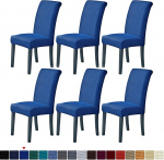 Howhic s&ouml;&ouml;gituba Stretch Chair Covers Set of 6 eemaldatav pestav s&ouml;&ouml;gitoolid Slipcovers Seat Protectors Great Home Decoration ja Bankett polsterdus (Classic Blue, 6 t&uuml;kki)